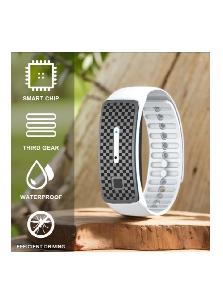 Generic Reusable Mosquito Repellent Bracelets Portable Electronic Anti Mosquito Pest Rechargeable (White) - Image 3