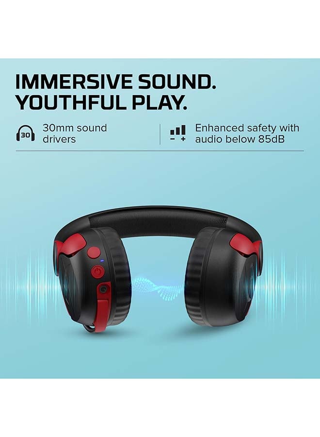 HyperX Cloud Mini, Wireless Gaming Headset, Microphone, Immersive Audio, Comfortable And Lightweight, BT 5.3, 25 Hours Battery Life, Volume Level Below 85 dB, For Ages 8-12 - Black | 7G8F1AA - Image 4
