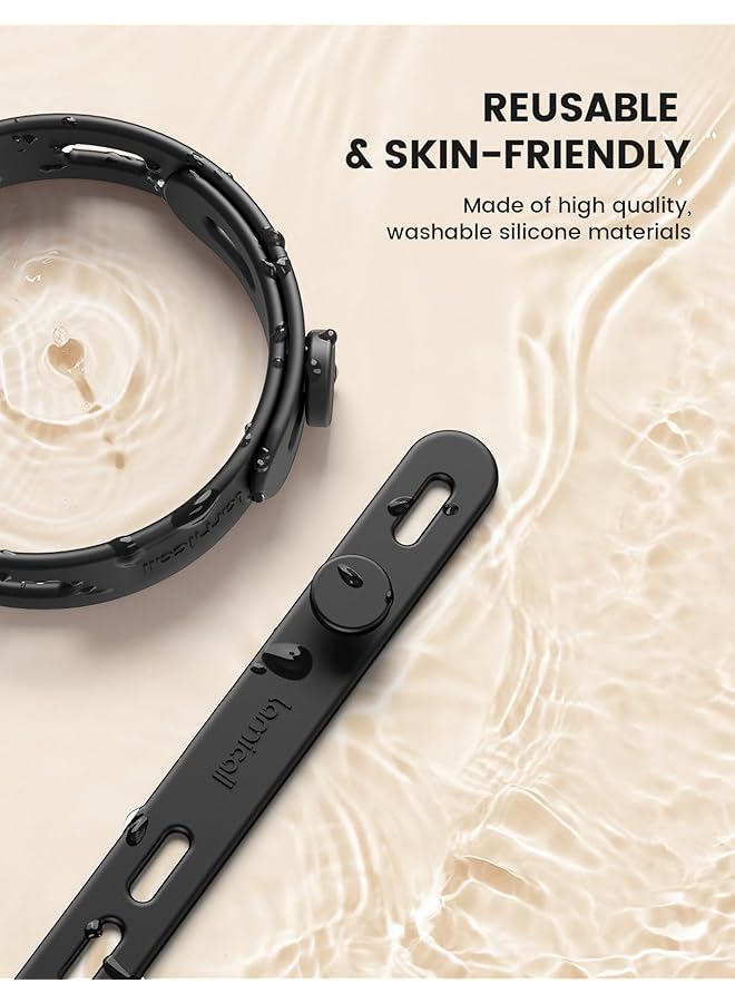 erorex 10Pack Silicone Cable Ties Cord Organizer Strap Reusable Washable Wire Wrap Management With Lock Buckle Elastic Adjustable Charger Cable Wrap Tie Electrical Cord Organizer For Travel Home - Image 5