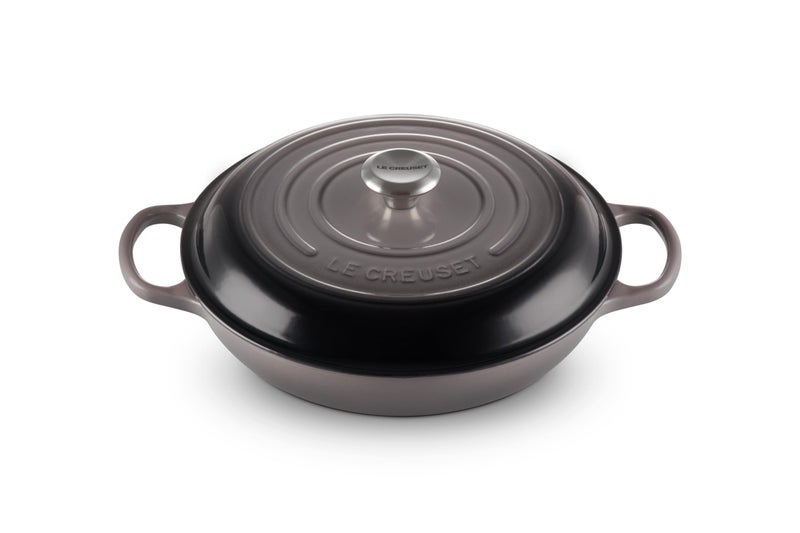 Le Creuset Le Creuset Enameled Cast Iron Signature Braiser 35 qt Oyster 