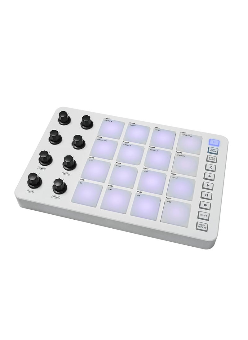 M-VAVE - SMC-PAD Launch Pad USB-C Interface, Portable Design, Small Wireless MIDI Controller, Suitable Percussion Keyboard - Image 1