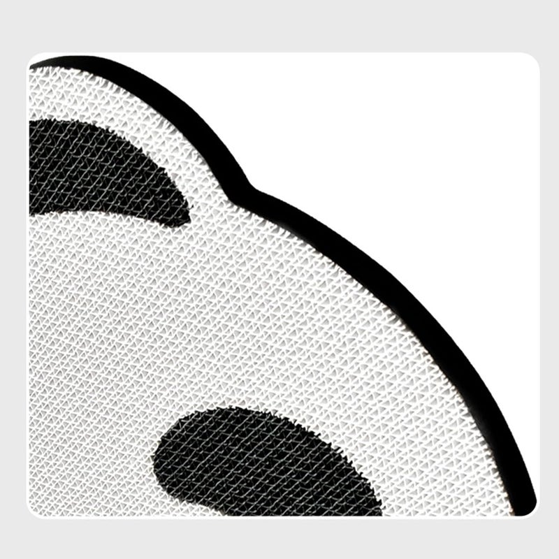Panda Shape Wall Mounted Cat Scratching Board, Corrugated Paper Scratch Pad for Kittens, Space Saving Interactive Cat Scratcher with Adorable Design for Home Use - Image 3