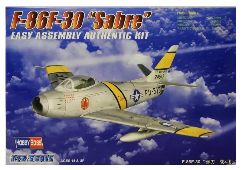 Hobby Boss F86F30 Sabre Airplane Model Building Kit - Image 2