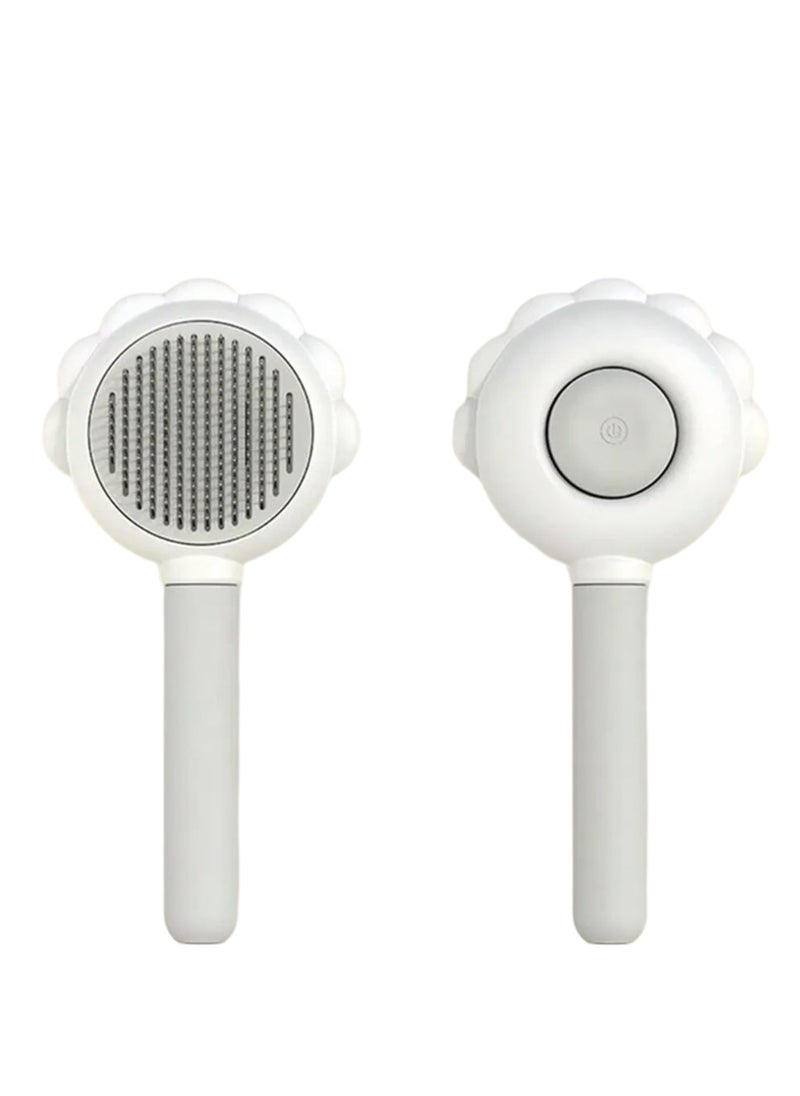 Generic - Flower Shape Pet Massage Spray Brush, Stainless Steel Pointed, Soft and Comfortable Handle, for Removing Shedding Hair - Image 1