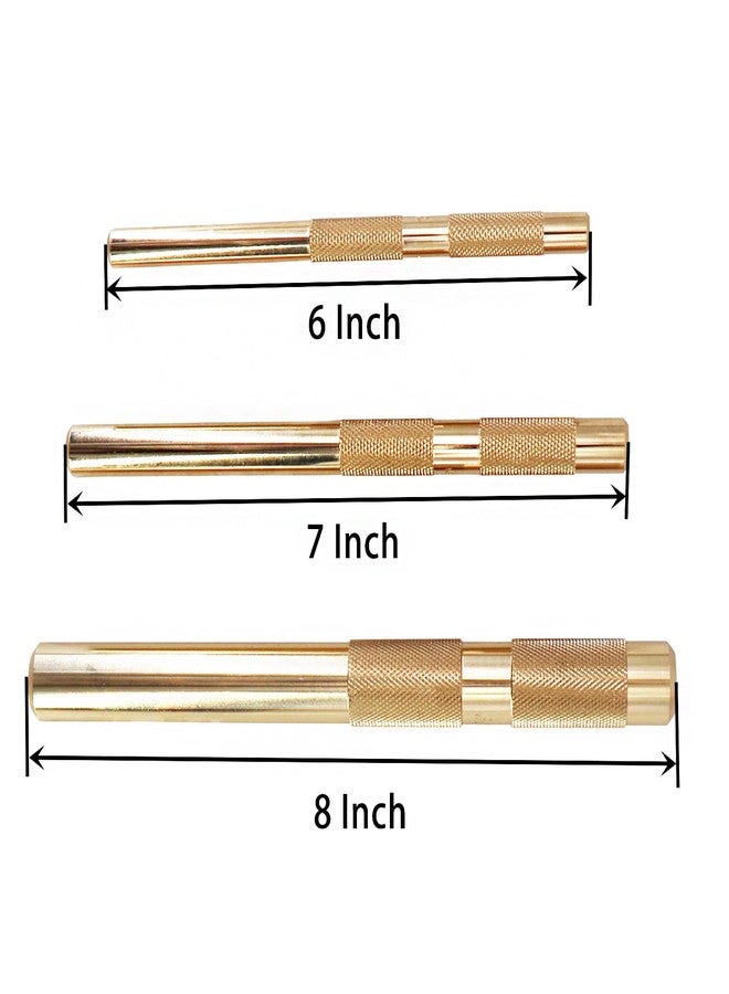 Tektall 61360 Brass Drift Punch Set, 3/4-Inch 1/2-Inch 3/8-Inch 3/4'' 1/2'' 3/8'' Hand Tool Punches Tools for Home use - Image 2