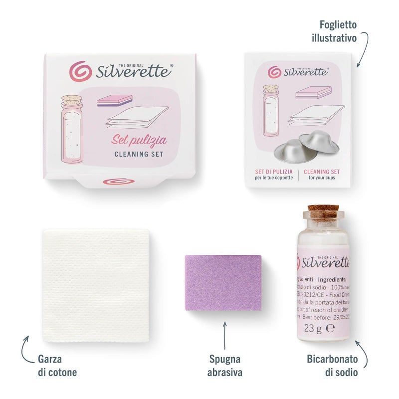 Silverette مجموعة تنظيف أكواب سيلفريت للرضاعة - أكواب آمنة، تزيل البقع، تستعيد اللمعان - مصنوعة في إيطاليا - آمنة للأطفال وسهلة الاستخدام - Image 2