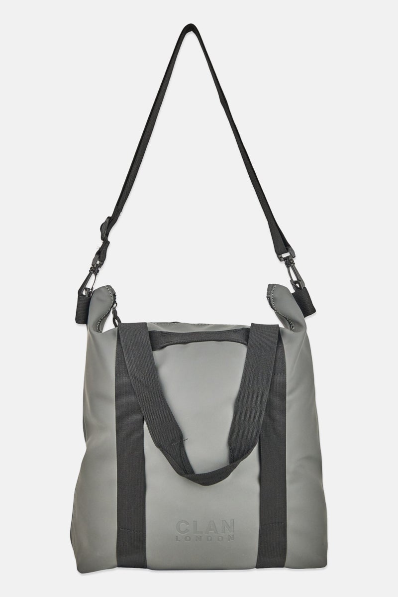 Clan London Women Brand Logo Tote Bag, Slate Grey - Image 1