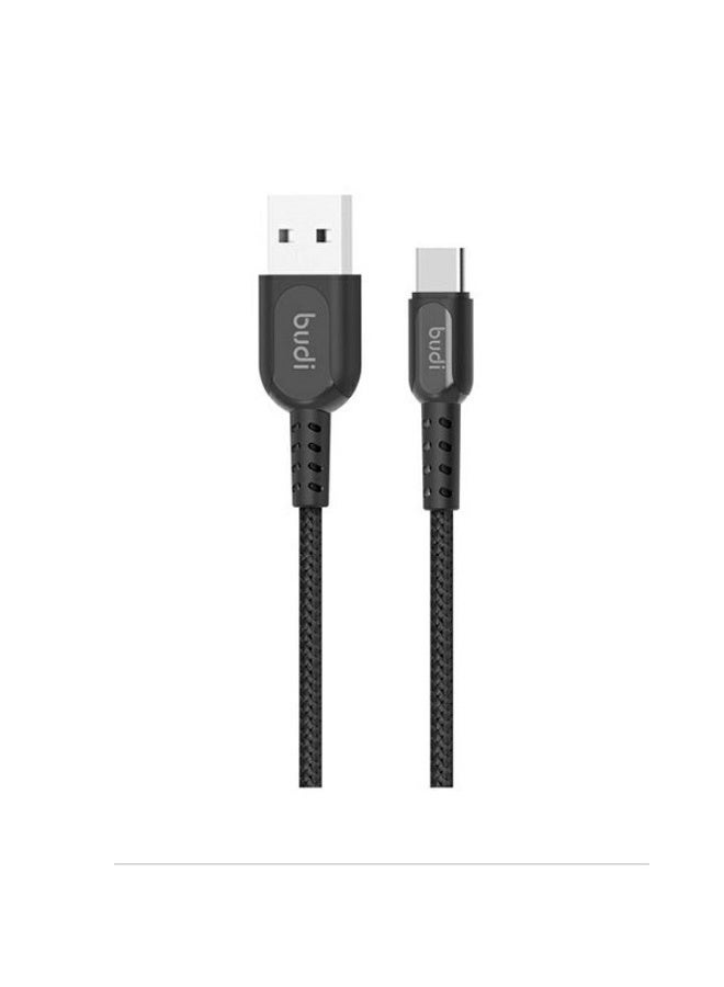 بودي كابل شحن ومزامنة USB A إلى Type-C مصنوع من معدن سبائك الزنك بطول 1 متر - ضروري للشحن السريع والموثوق ونقل البيانات M8J160T-أسود - Image 3