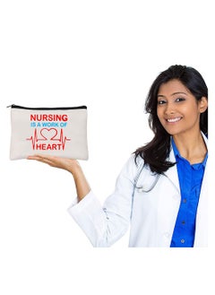 PRINTSHOP4ME Nurse Appreciation Gift - Cosmetic Bag - Multi Purpose Full Zipper Pouch with Funny Designs Print - Nursing Supplies and Practitioner Gifts - Survival kit (Design 6)  - Image 3