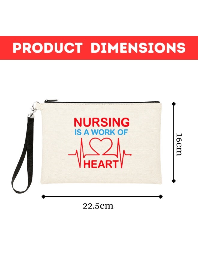 PRINTSHOP4ME Nurse Appreciation Gift - Cosmetic Bag - Multi Purpose Full Zipper Pouch with Funny Designs Print - Nursing Supplies and Practitioner Gifts - Survival kit (Design 6) - Image 3