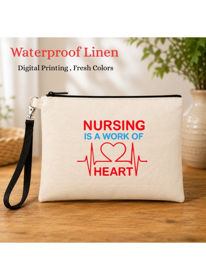 PRINTSHOP4ME Nurse Appreciation Gift - Cosmetic Bag - Multi Purpose Full Zipper Pouch with Funny Designs Print - Nursing Supplies and Practitioner Gifts - Survival kit (Design 6) - Image 2