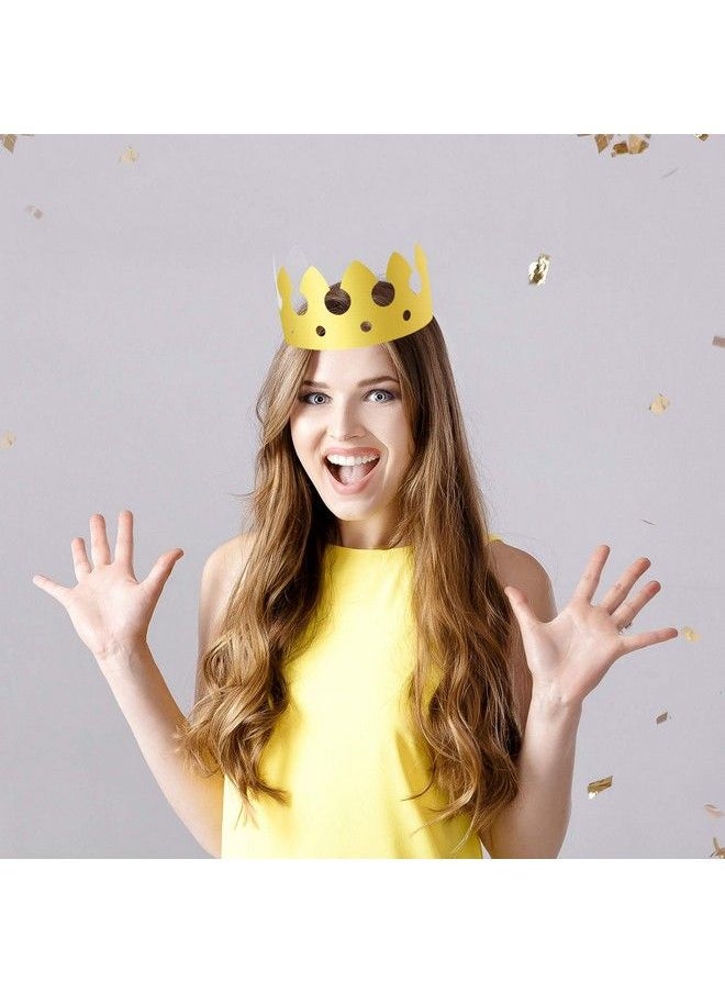 SIQUK 28 Pieces Paper Crowns Golden Party King Crown Paper Birthday Crown Hats Gold Crown For Kids Adults  - Image 5