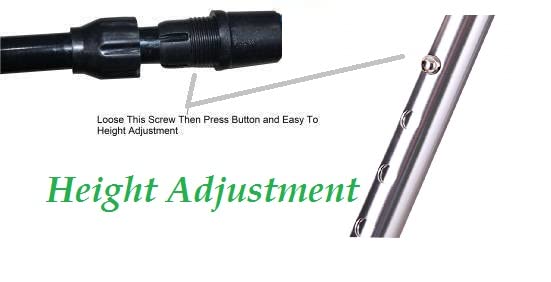 MUBBA Walking Sticks for Old Age and Patients Height Adjustable Sticks Steel Colour (Green) - Image 3
