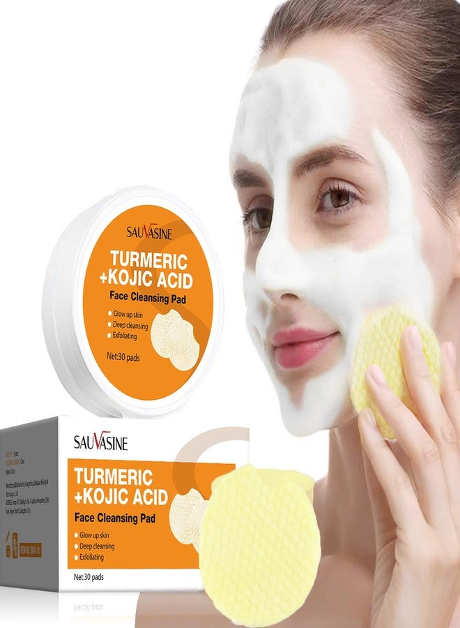 paminify وسادات تنظيف الكركم وحمض كوجيك من باميني في، وسادات تنظيف الكركم، وسادات كركم مرطبة للوجه، تساعد في توازن زيت وماء البشرة، تعبئة مطورة (لا تتسرب)، 30 قطعة - Image 1