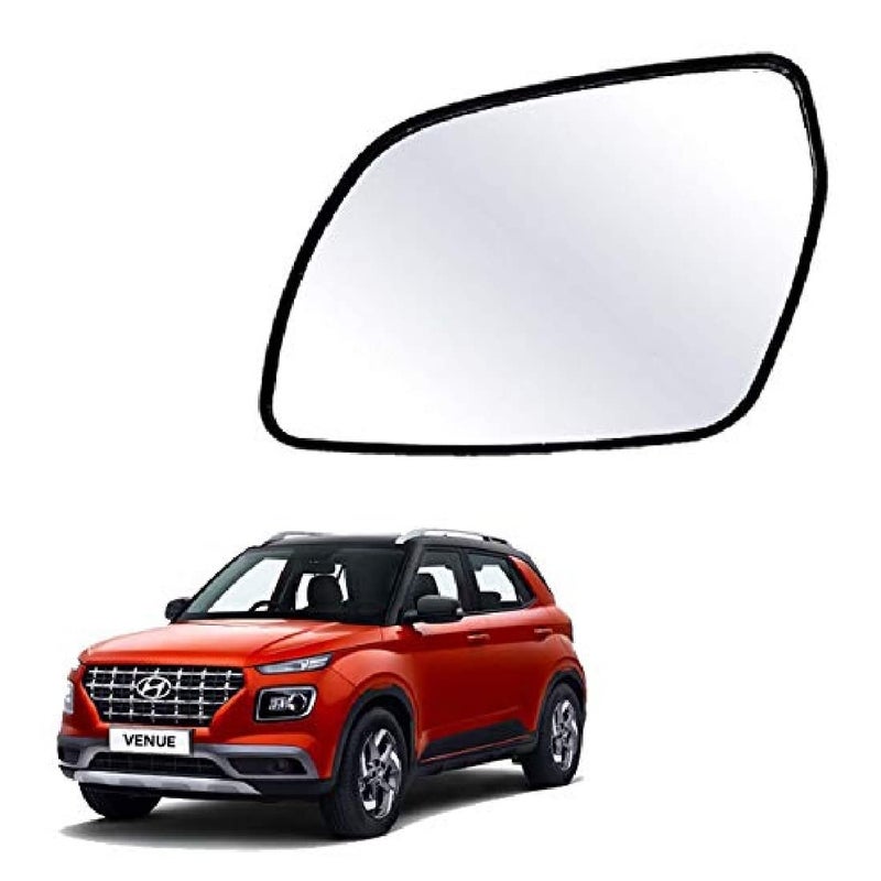 STYCARO - Side View Mirror Glass Plate compatible with Hyundai Venue 2019-2024 Model (LEFT SIDE (PASSENGER SIDE)) - Image 1