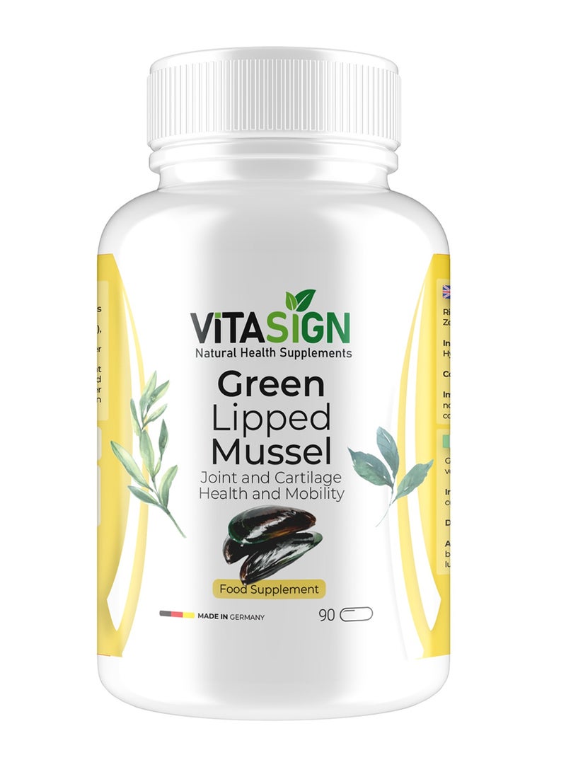 VITASIGN Premium Green Lipped Mussel 500mg, 90 Vegan Capsules – Joint, Cartilage & Mobility Support - Image 1
