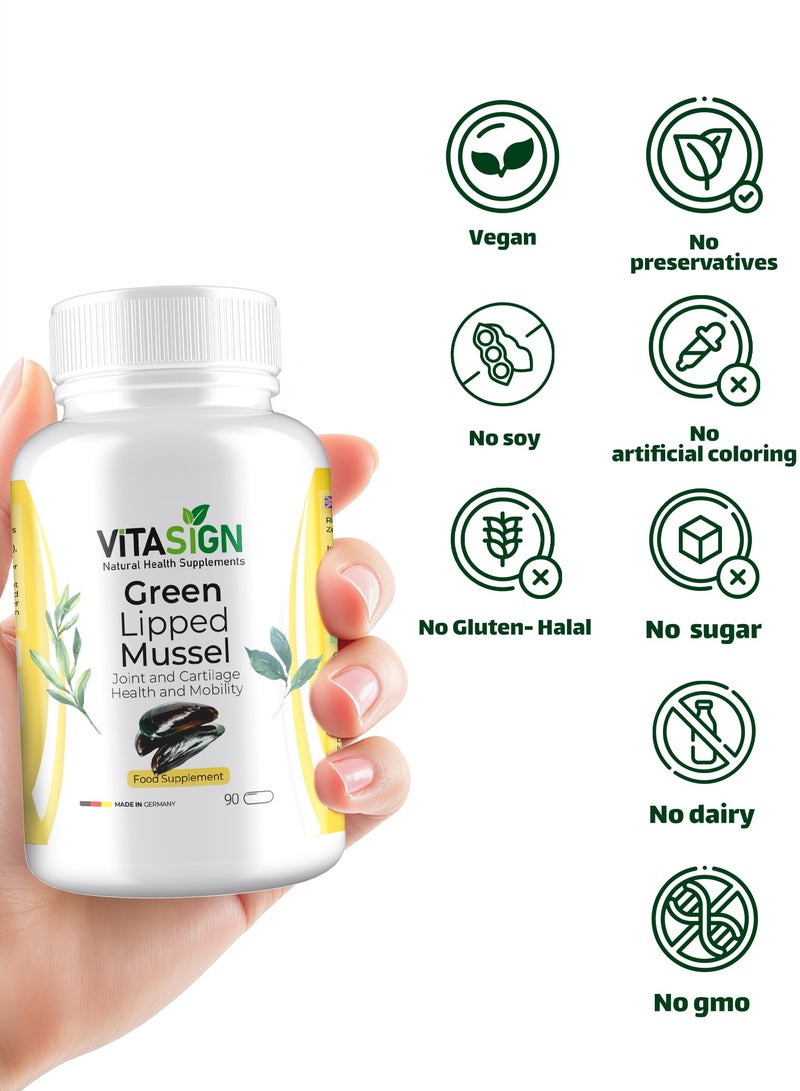 VITASIGN Premium Green Lipped Mussel 500mg, 90 Vegan Capsules – Joint, Cartilage & Mobility Support - Image 5