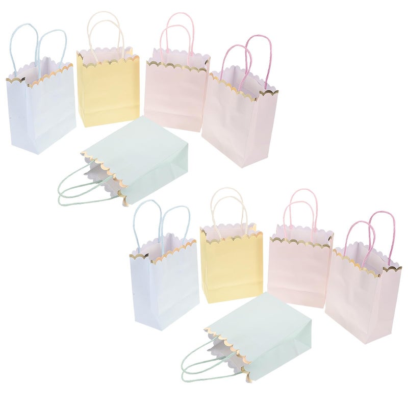 Macaron Color Paper Gift Bags With Handle 10pcs Set For Party Favors Presents - Image 2