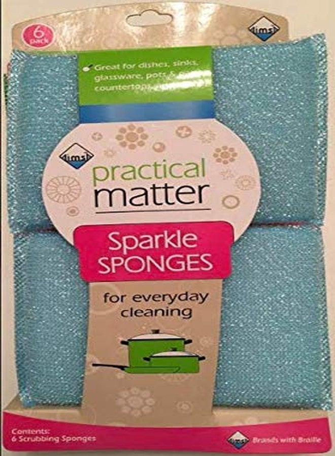 Core Kitchen Practical Matter Sparkle Sponges, 6-pc Set, Multicolor - Image 1