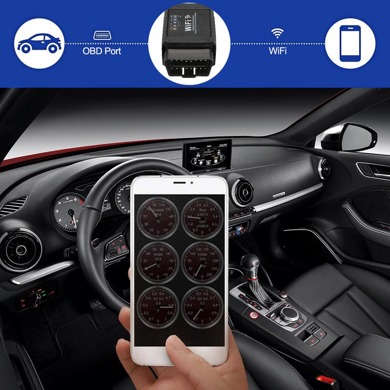أفضل أداة مسح OBD OBDII كاشف اتصال واي فاي لأجهزة IOS و Android ونظام Windows للخدمة - Image 5
