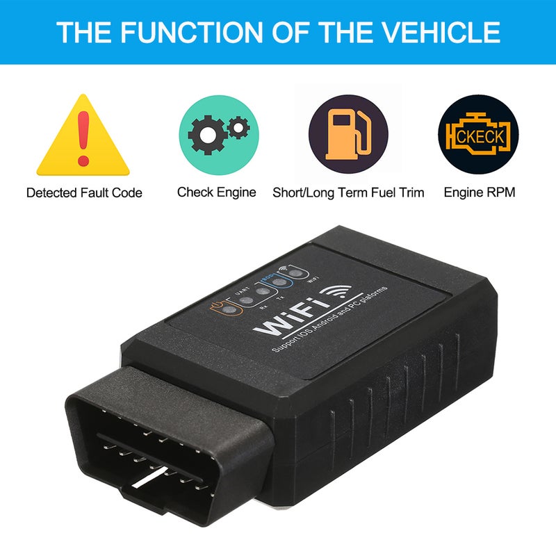 أفضل أداة مسح OBD OBDII كاشف اتصال واي فاي لأجهزة IOS و Android ونظام Windows للخدمة - Image 3