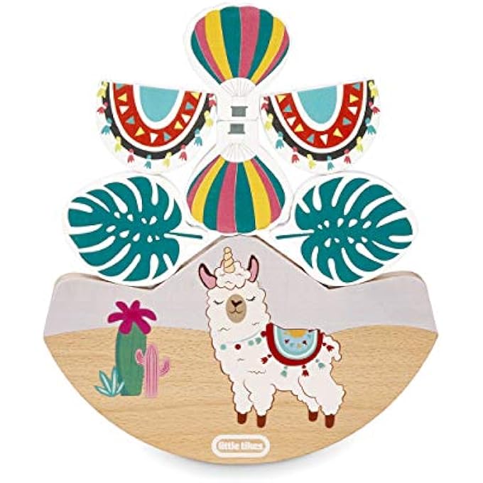 WOODEN CRITTERS BALANCING TOY LLAMA CORN - Image 1