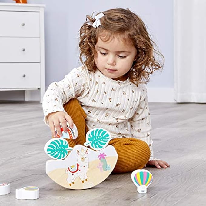 WOODEN CRITTERS BALANCING TOY LLAMA CORN - Image 2