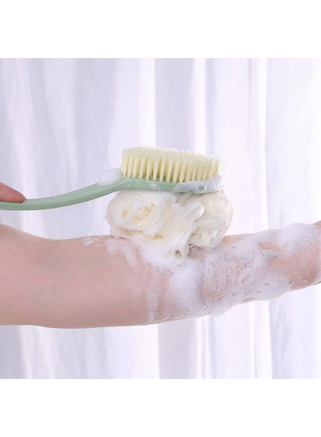 MosQuick Double Sided Loofah Back Scrubber Long Handle Shower Body Brush With Soft Mesh Sponge For Women Men Skin Exfoliating Bath Massage Set Of 2 - Image 4