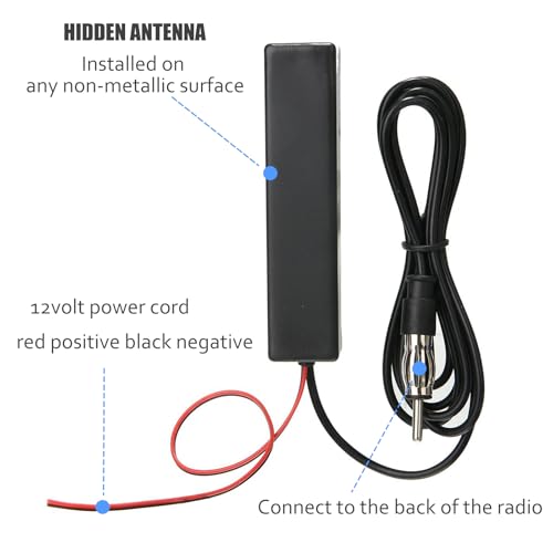 KSaAuto 12V Car Antenna Booster Stereo FM AM Radio Signal Amplifier Amp for Car Vehicle Truck SUV Boat Marine UTV RV Accessories FM Amplifier Audio Radio Stereo Media Head Unit Receiver - Image 3