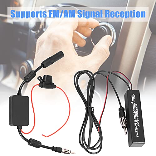 KSaAuto 12V Car Antenna Booster Stereo FM AM Radio Signal Amplifier Amp for Car Vehicle Truck SUV Boat Marine UTV RV Accessories FM Amplifier Audio Radio Stereo Media Head Unit Receiver - Image 4