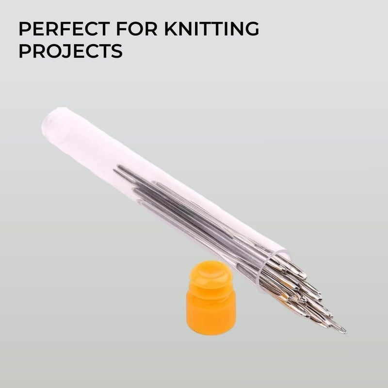 H&S Sewing Needles Set for Beginners and Professionals - 15 Stainless Steel Tapestry Needles for Wool with Big Eye - Large Yarn Darning Needle Set with Case - Image 5