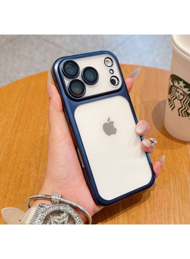 MONOGUE Luxury Frosted Transparent Matte Case for iPhone 17 Pro Full Lens Protection Metallic Color Frame Armor Back Cover - Image 2