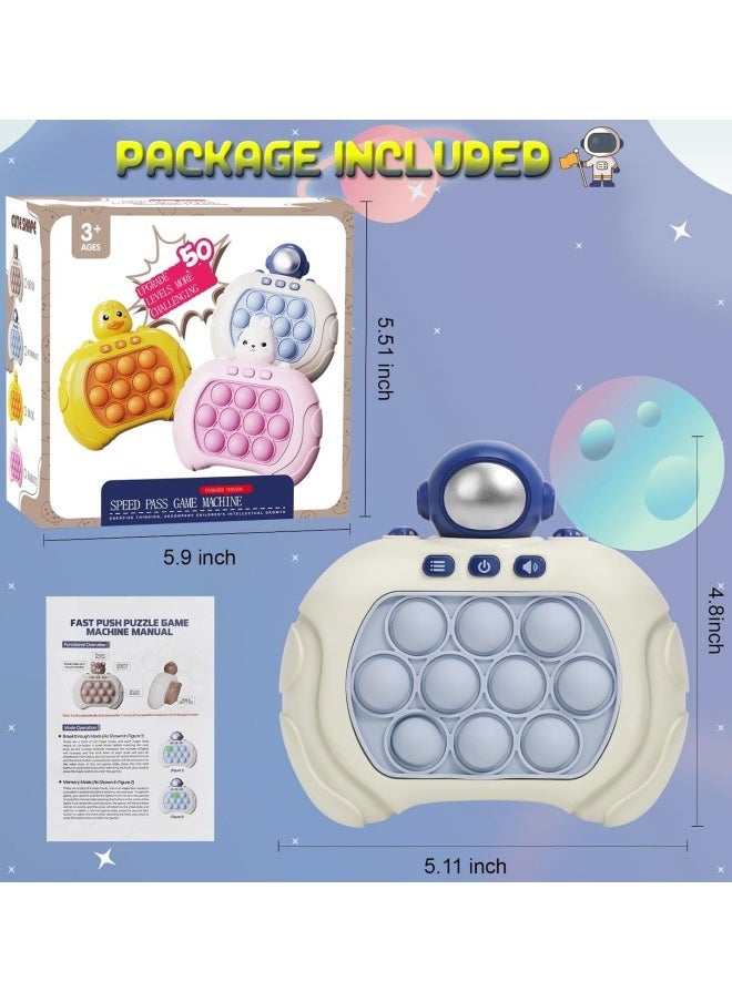 Generic - Kids Fidget Toys, Fast Push Light Up Bubble Game, Quick Push Game Toy, Kids Road Trip Essentials, Sensory Travel Toys Birthday Gifts for Boys Girls Teens Adults, Astronaut - Image 1