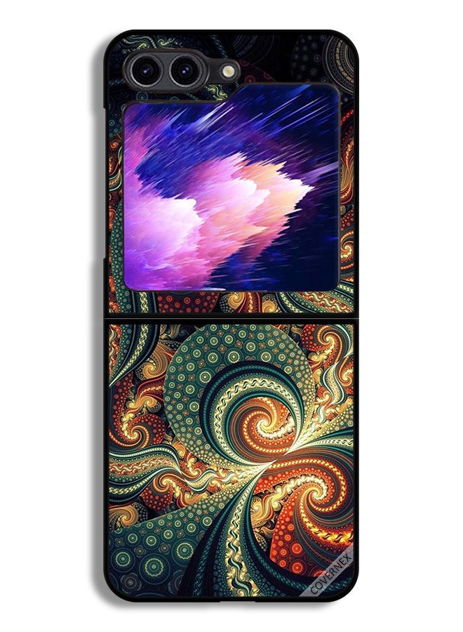 Covernex Samsung Galaxy Z Flip6 Protective Case Cover Mandala Vintage Pattern - Image 1