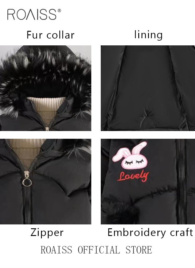 roaiss - Fashion Winter Short Jacket Women Waterproof Shiny Candy-Colored White Duck Down Coat Female Loose Hooded Parker Overcoat - Image 1