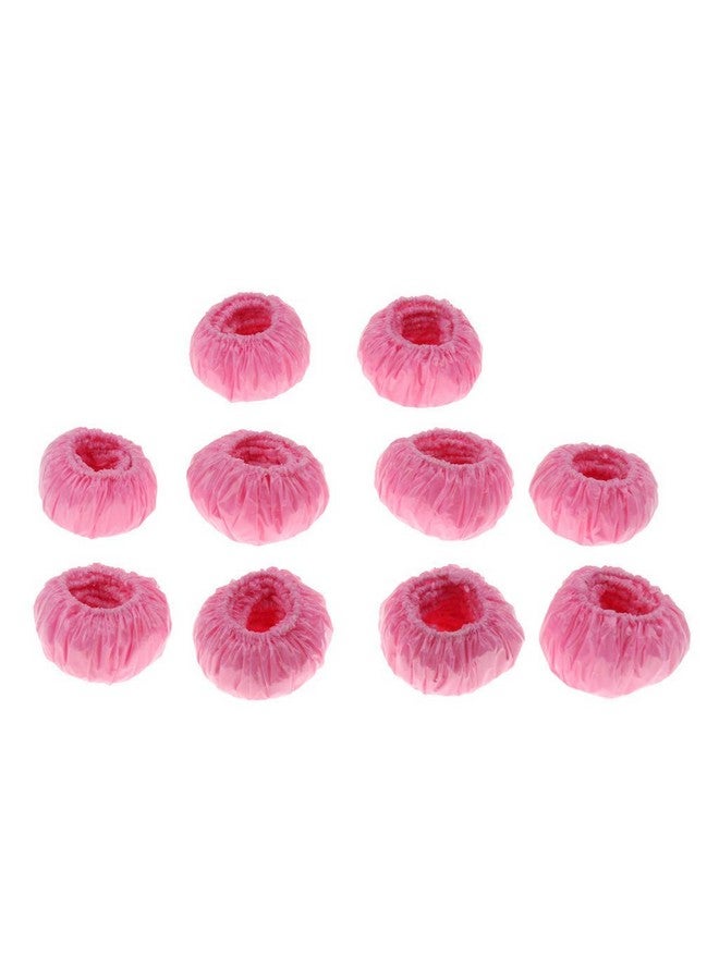 FRECI 100Pcs Waterproof Disposable Shower Ear Protectors Covers Bath Earmuffs Protector Caps Pink - Image 1