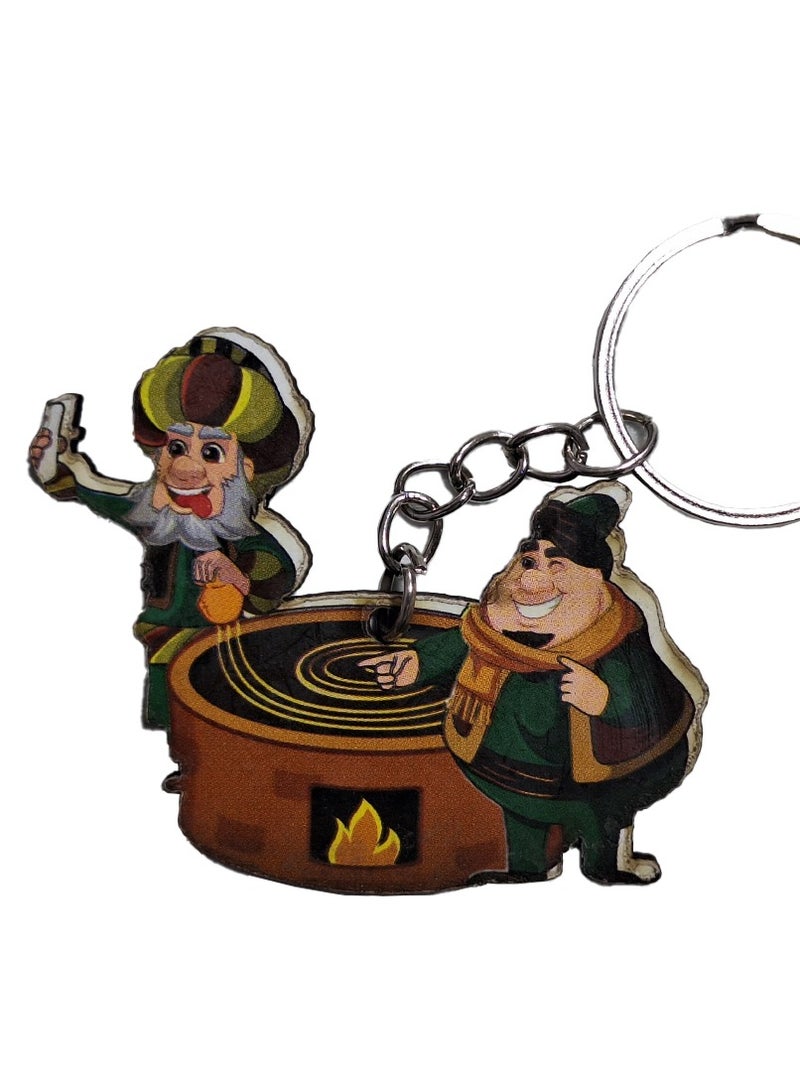 Ramadan medals, characters, new Ramadan medal, toy for children, 4 pieces, different shapes, high wooden material - Image 3