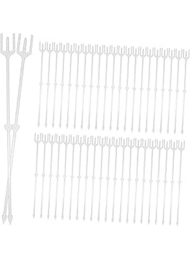 Plastic Flower Picks For Bouquet Card Holder Sticks DIY Floral Arrangements Green 10 Pack - Image 1
