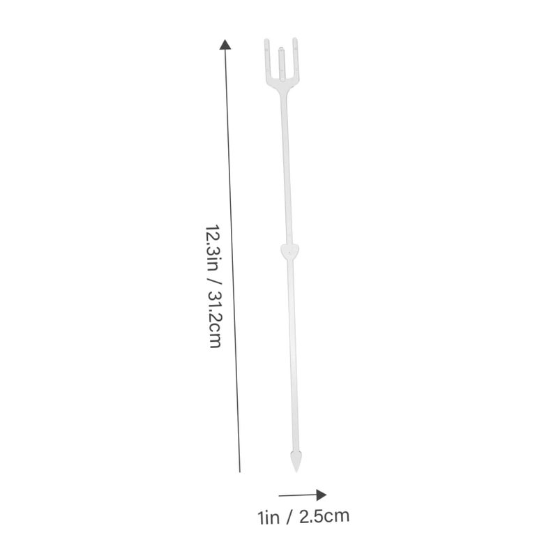 Plastic Flower Picks For Bouquet Card Holder Sticks DIY Floral Arrangements Green 10 Pack - Image 3