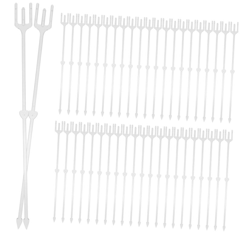 Plastic Flower Picks For Bouquet Card Holder Sticks DIY Floral Arrangements Green 10 Pack - Image 2