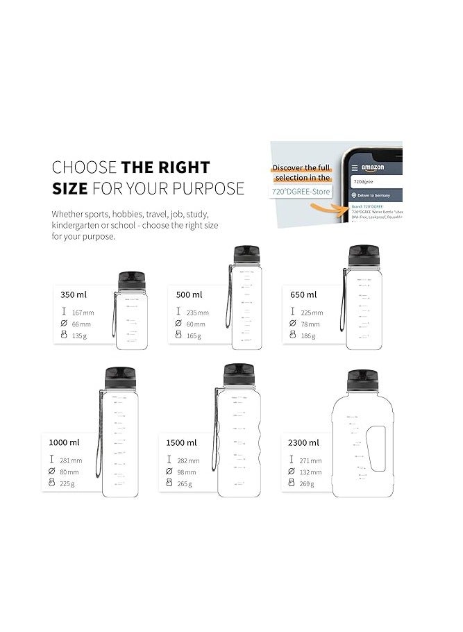 720°DGREE Water Bottle uberBottle + Fruit Infuser – 1L BPA-Free, Leakproof – Reusable Tritan Sports Bottle for Fitness, Workout, Bike, Outdoors - Image 3