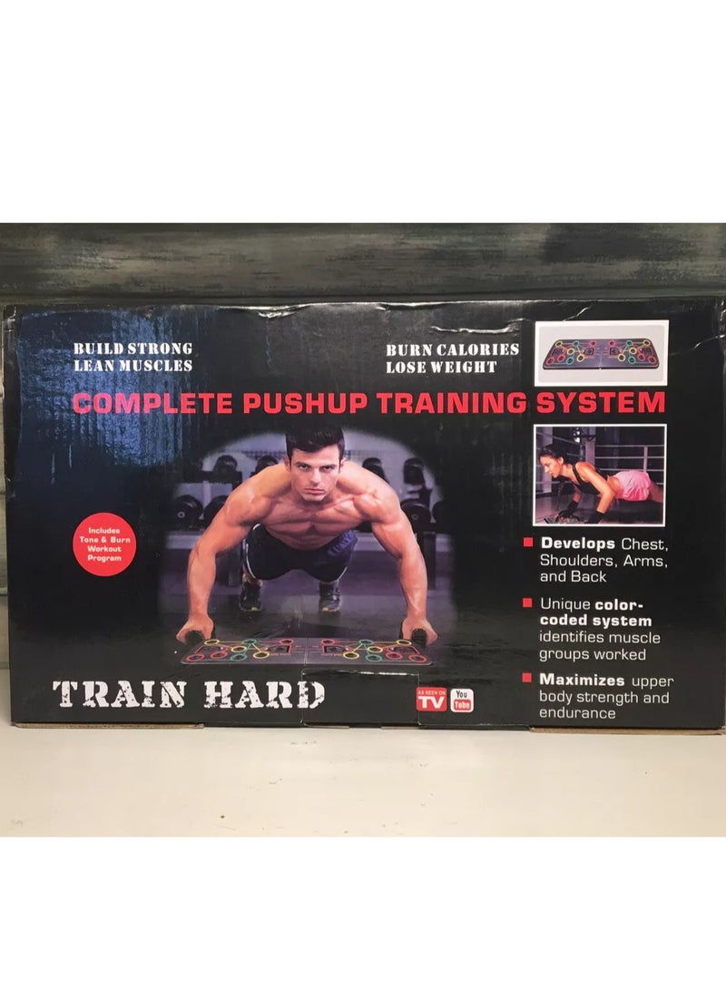 vsell24 Bodybuilding Scaffolding Board Foldable with Resistance Bands, Multifunctional Strength Training Board Fitness Equipment for Men Women Muscle Training Gym Home Workout  - Image 2