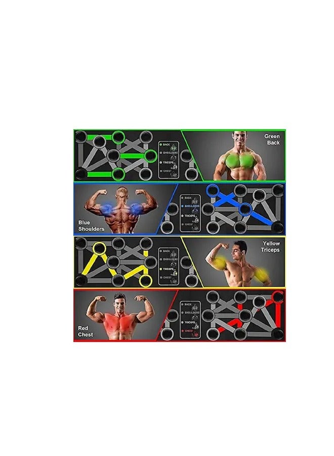 vsell24 Bodybuilding Scaffolding Board Foldable with Resistance Bands, Multifunctional Strength Training Board Fitness Equipment for Men Women Muscle Training Gym Home Workout  - Image 5