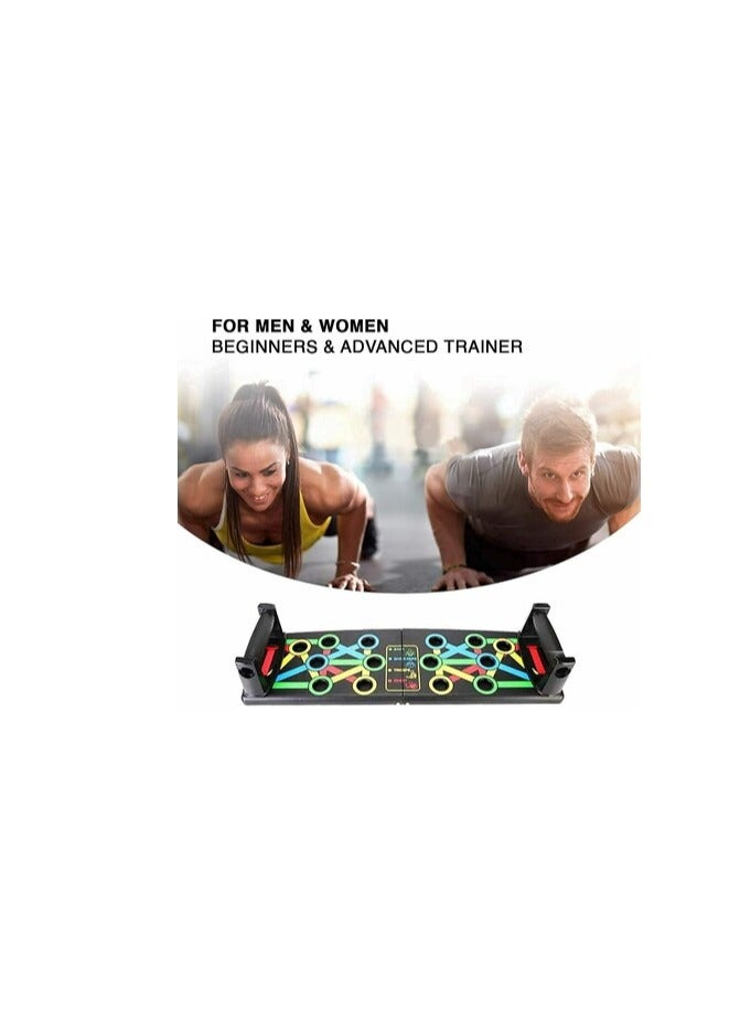 vsell24 Bodybuilding Scaffolding Board Foldable with Resistance Bands, Multifunctional Strength Training Board Fitness Equipment for Men Women Muscle Training Gym Home Workout  - Image 3