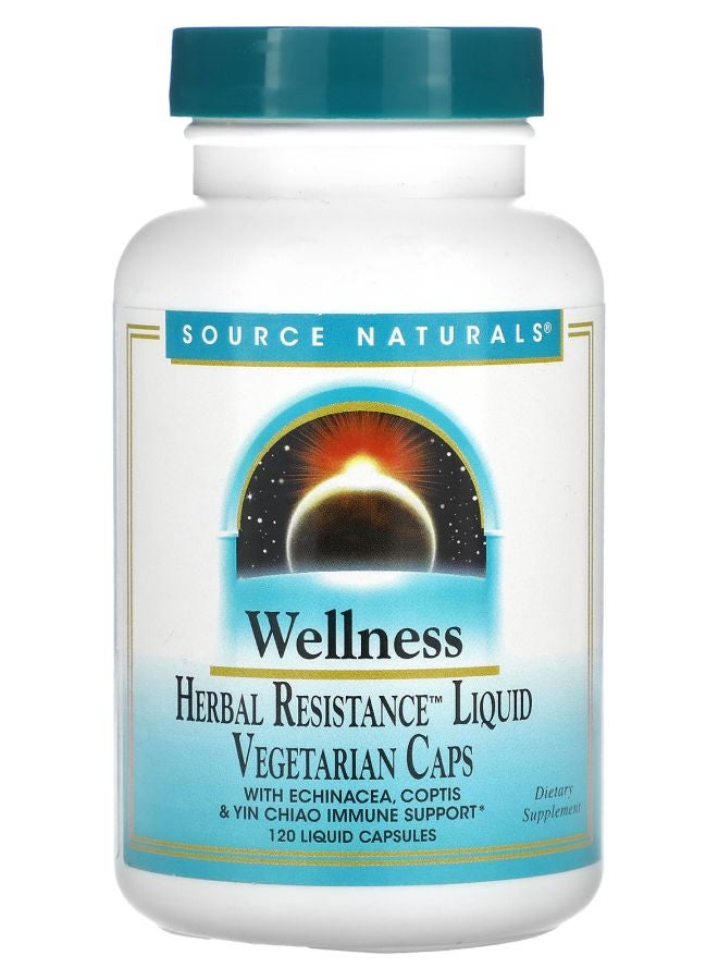 Source Naturals Wellness Herbal Resistance Liquid 120 Liquid Capsules