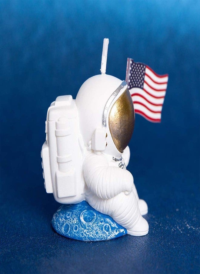FLYPARTY Children's Birthday Candles with American Flag,Handmade Adorable Cute Spaceman Baby Shower Cake Topper Candle, Wedding Festival Space Theme Party Favors Decorations (Astronaut 02) - Image 3