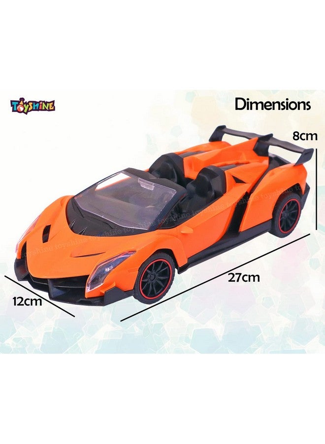 Toyshine Toyshine RC Model Remote Control Car, 4 Channel R/C Car, Opening Doors And Boot Space - Orang, Orange  - Image 5
