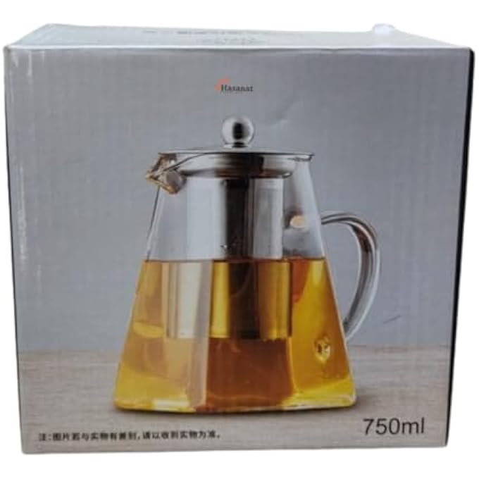 Bandai Small Clear Borosilicate Glass Teapot  HeatResistant With 304 Stainless Steel Infuser Loose Leaf Stovetop Safe - Image 1