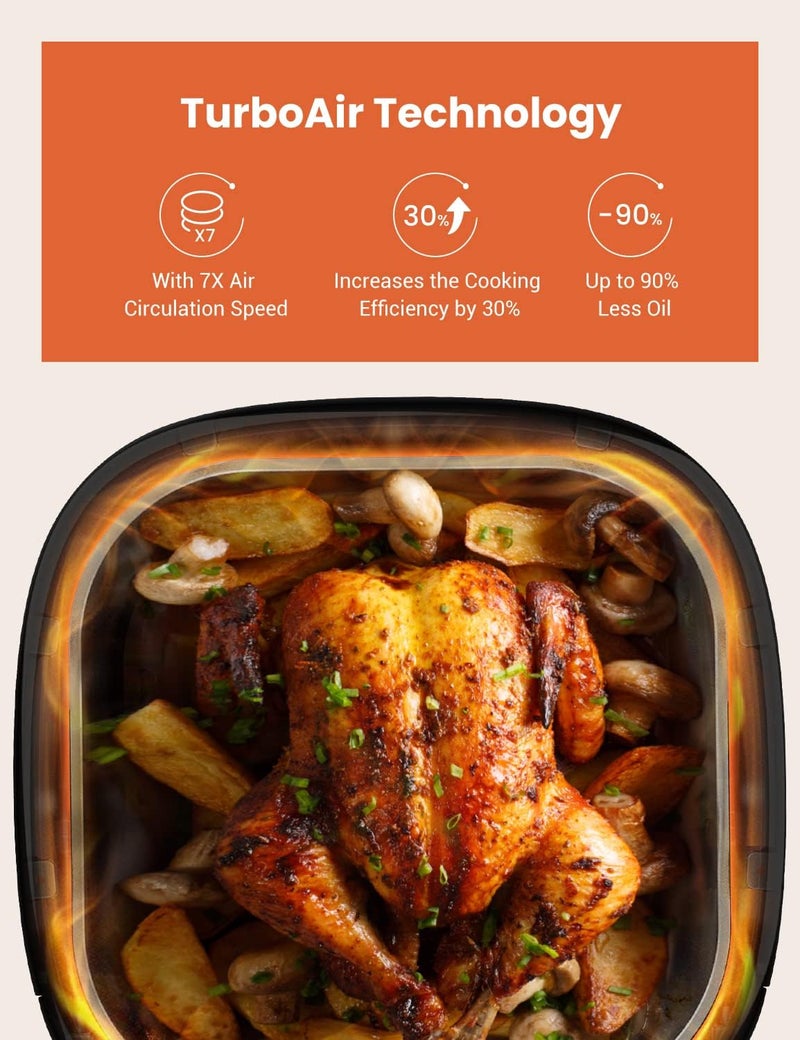 Proscenic T22 Air Fryer, Smart Air Fryer 5L with 13 Presets & Shake Reminder, LED Touch Screen, Compatible with APP & Alexa, 100+ Online Recipes, Low-Noise, Non-Stick Basket, 1500W - Image 4