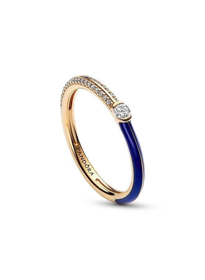 Pandora ME Pavé & Blue Dual Ring - Image 3